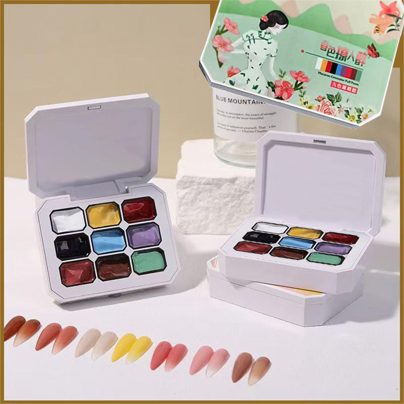 Nail Art Painting - 1pc 9 Kleuren Patting Painting Gel