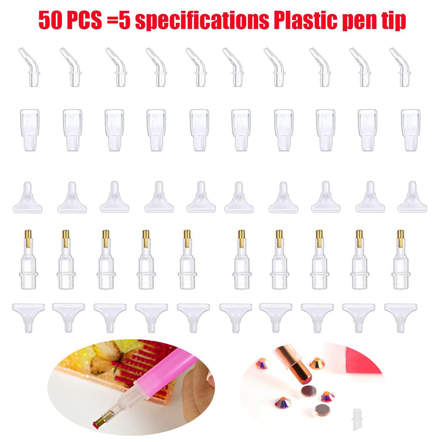 Nail Art Painting - 50 stuks Diamant Schilderen Art Drill