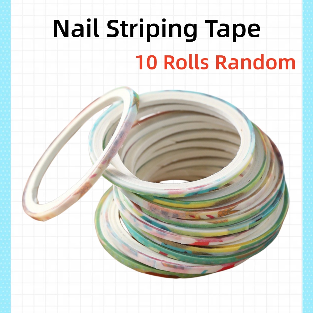 Striping Tape Nail - 10 Rollen Nagelstripingtape Set – Grid