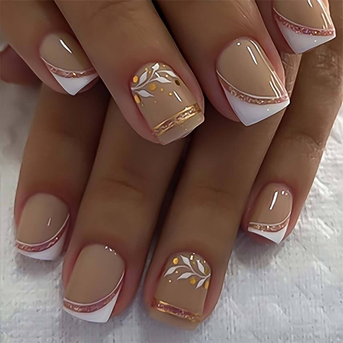 Nail Art Aesthetic - Korte medium nepnagels voor vrouwen, meisjes,