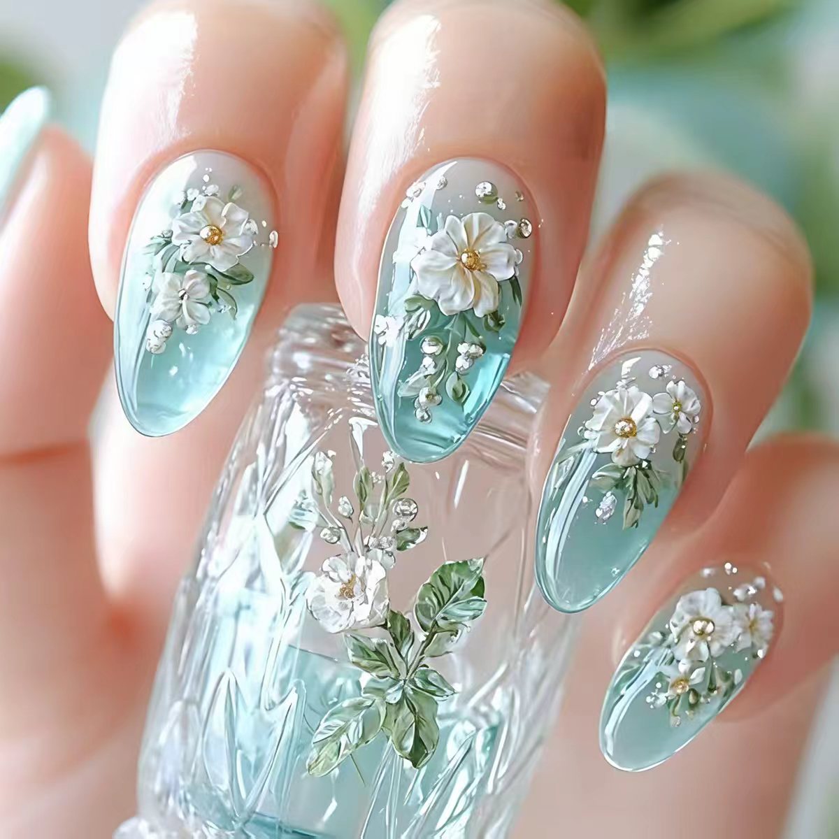 Nail Art Aesthetic - Medium nepnagels voor dames en meisjes,