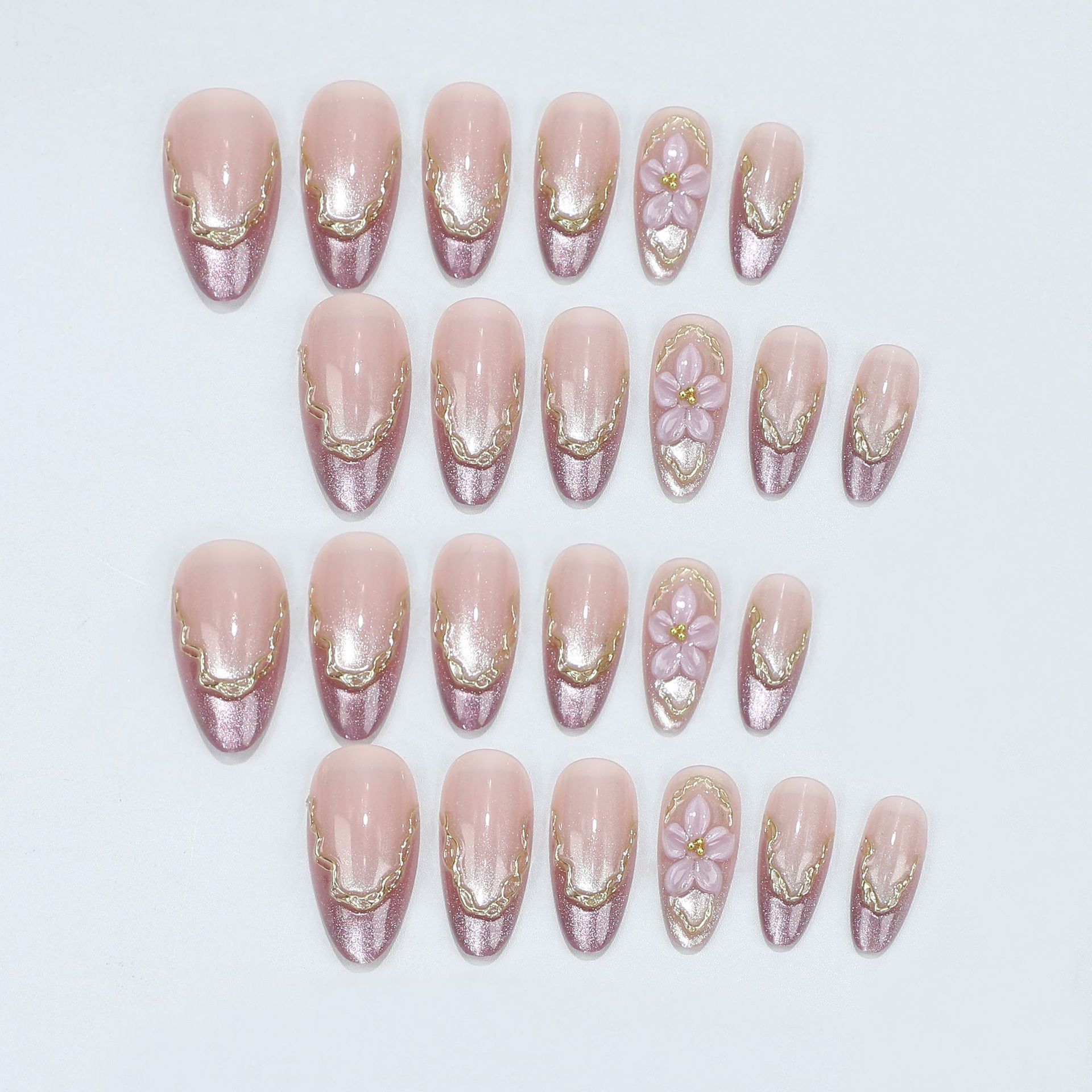3D Bloemen Kunstnagels met Gla - Nail Art Aesthetic recensie en prijs