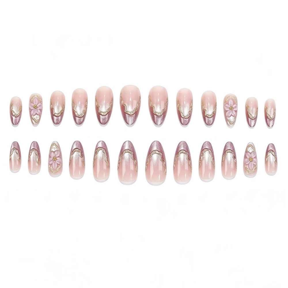3D Bloemen Kunstnagels met Gla - Nail Art Aesthetic recensie en prijs
