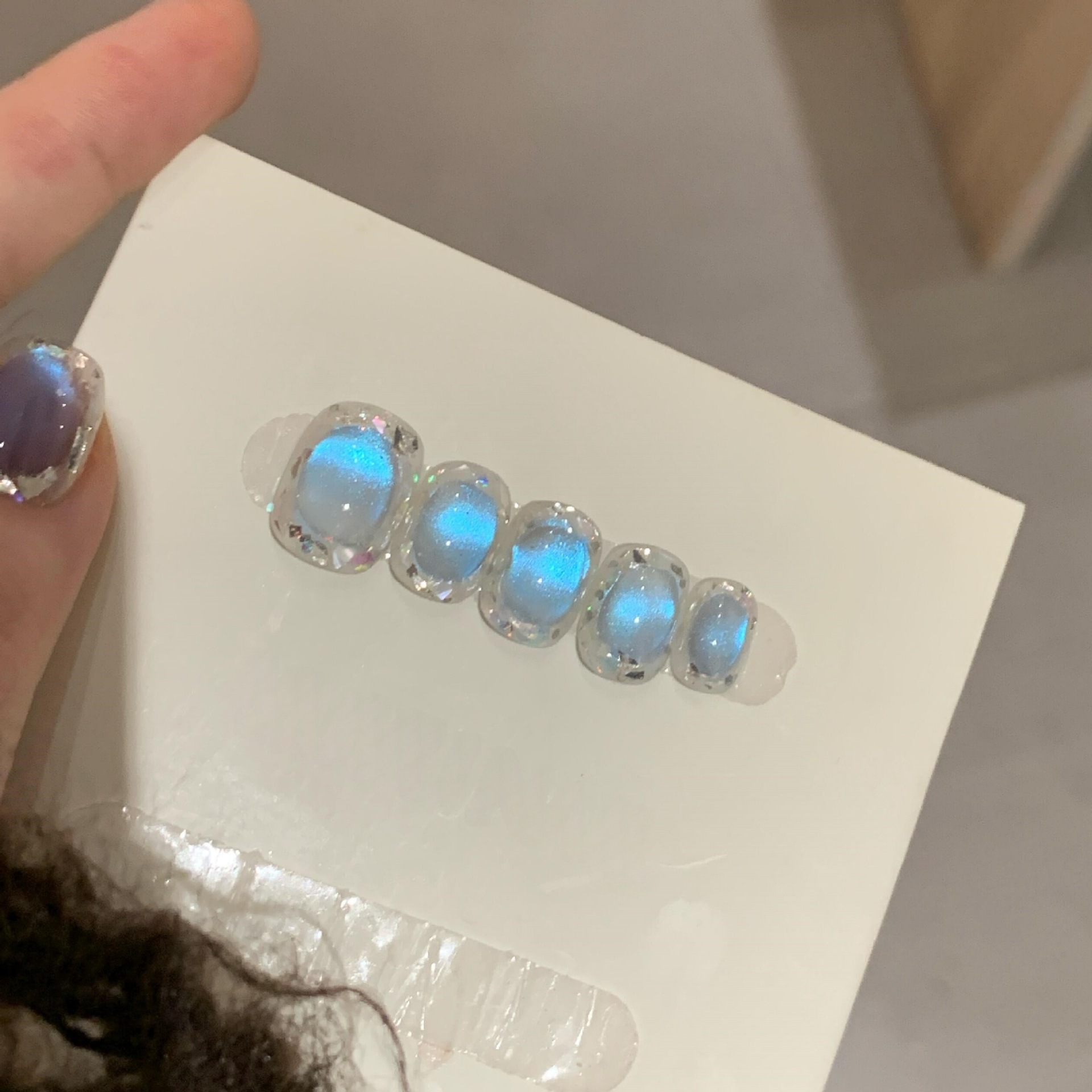 10 stks/set Blauw Maanlicht Ca - Nail Art Full Design recensie en prijs