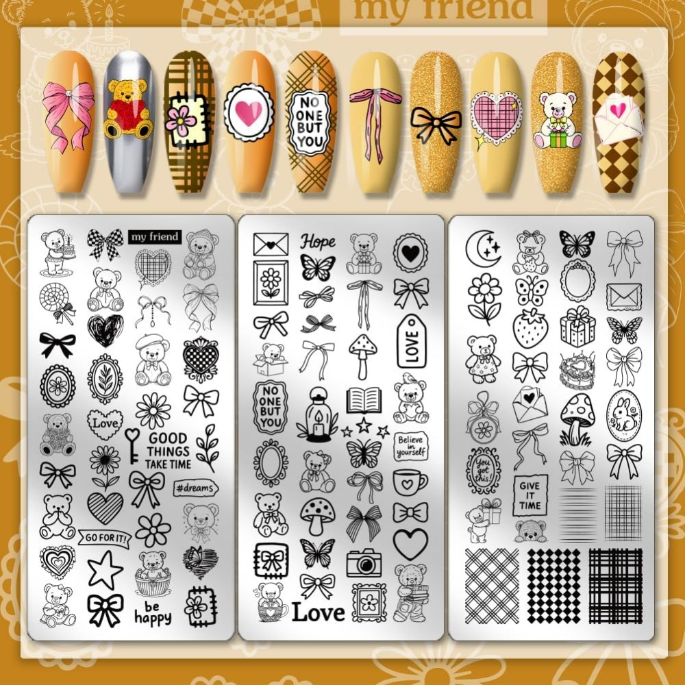 3 stuks schattige beer nagel s - Nail Art Love recensie en prijs