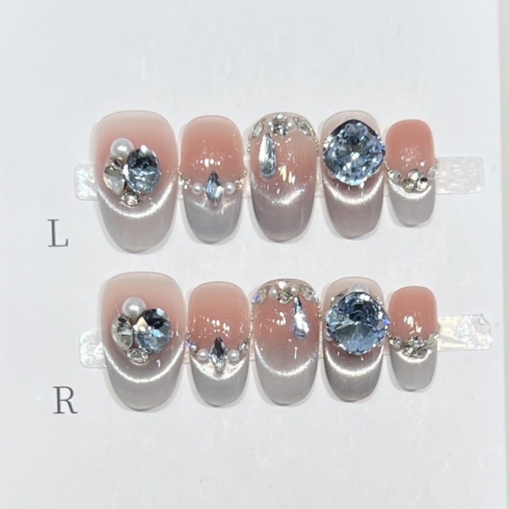 10 stuks korte ovale handgemaa - Nail Art Full Design recensie en prijs