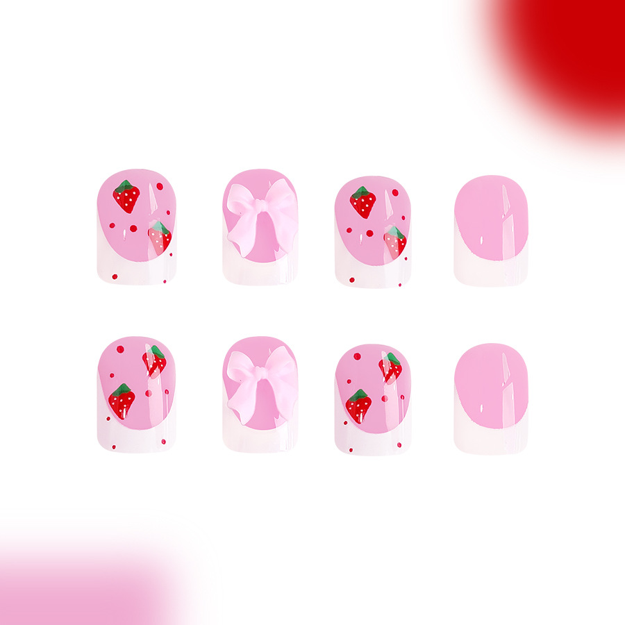 24 stuks rode aardbei ontwerpe - Nail Art Aesthetic recensie en prijs