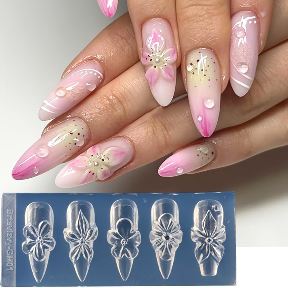 Bloemen 3D Nail Art siliconen  - Nail Art Elegant recensie en prijs