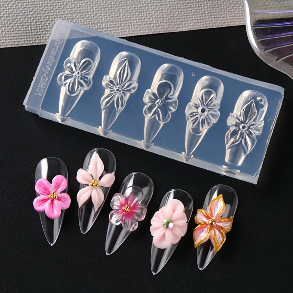 Bloemen 3D Nail Art siliconen  - Nail Art Elegant recensie en prijs