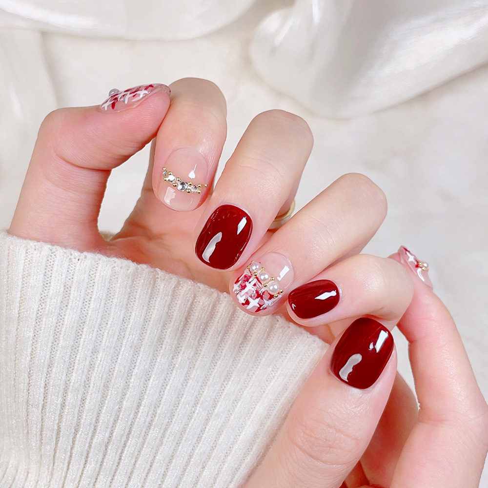 10 stuks korte vierkante ronde - Nail Art Elegant recensie en prijs