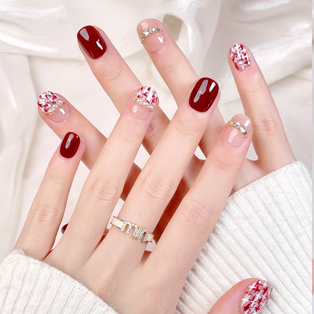 10 stuks korte vierkante ronde - Nail Art Elegant recensie en prijs
