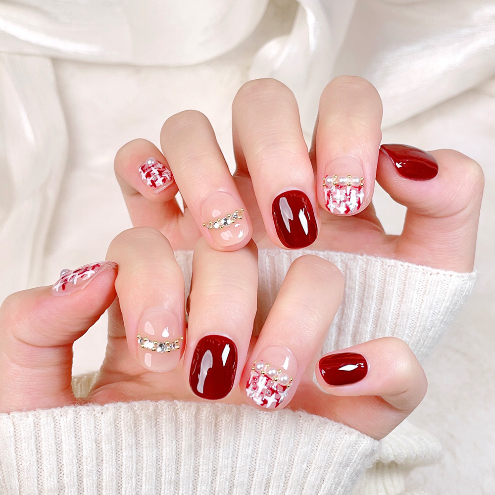 10 stuks korte vierkante ronde - Nail Art Elegant recensie en prijs