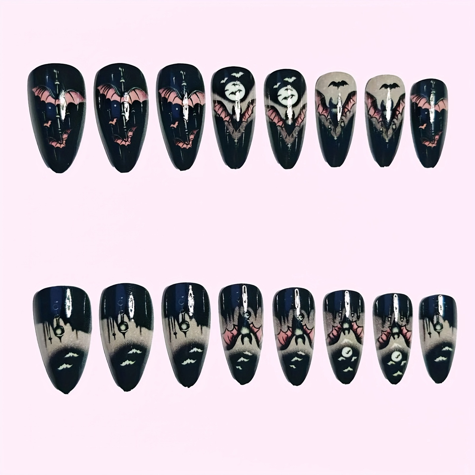 24 stuks Halloween nepnagels z - Nail Art Aesthetic recensie en prijs