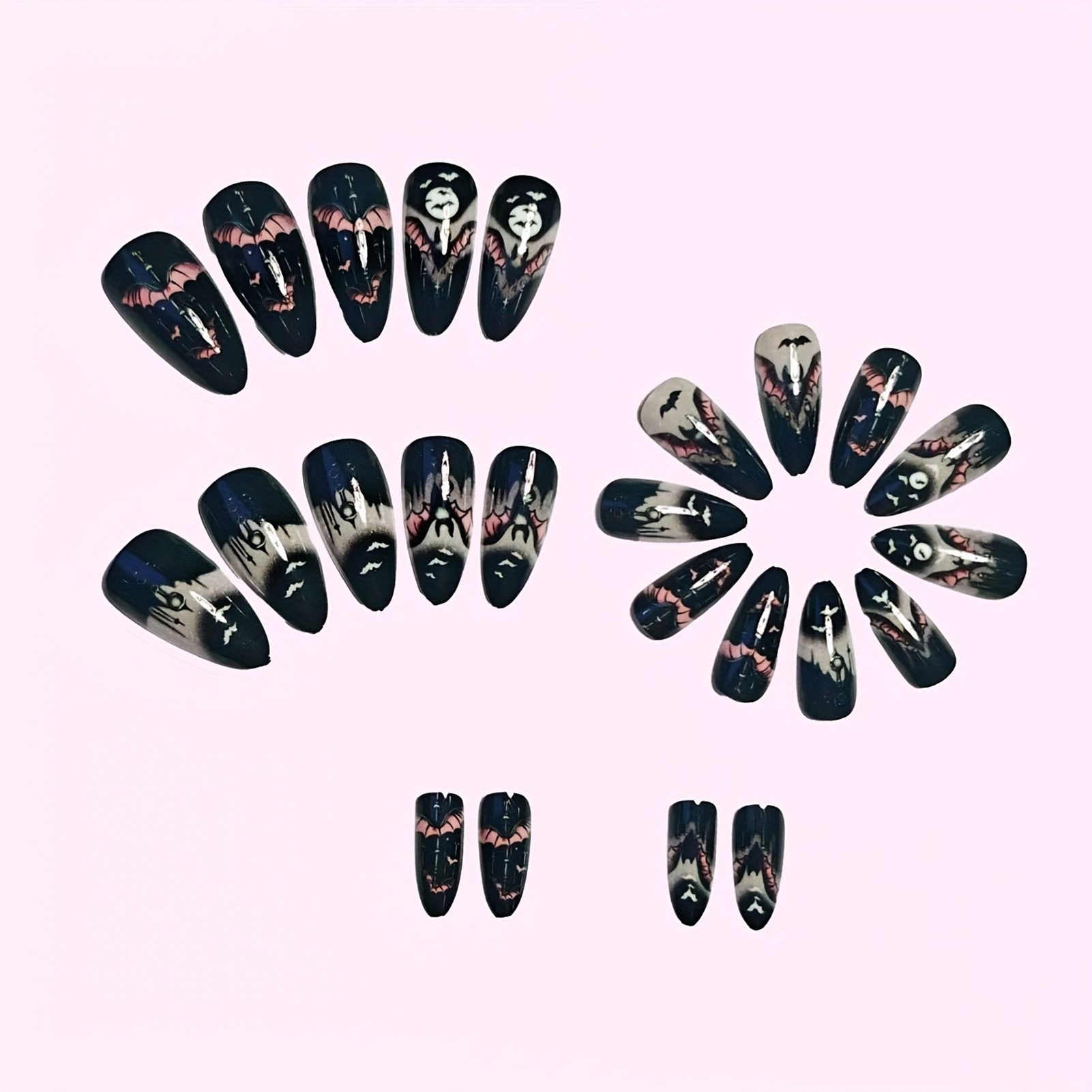 24 stuks Halloween nepnagels z - Nail Art Aesthetic recensie en prijs
