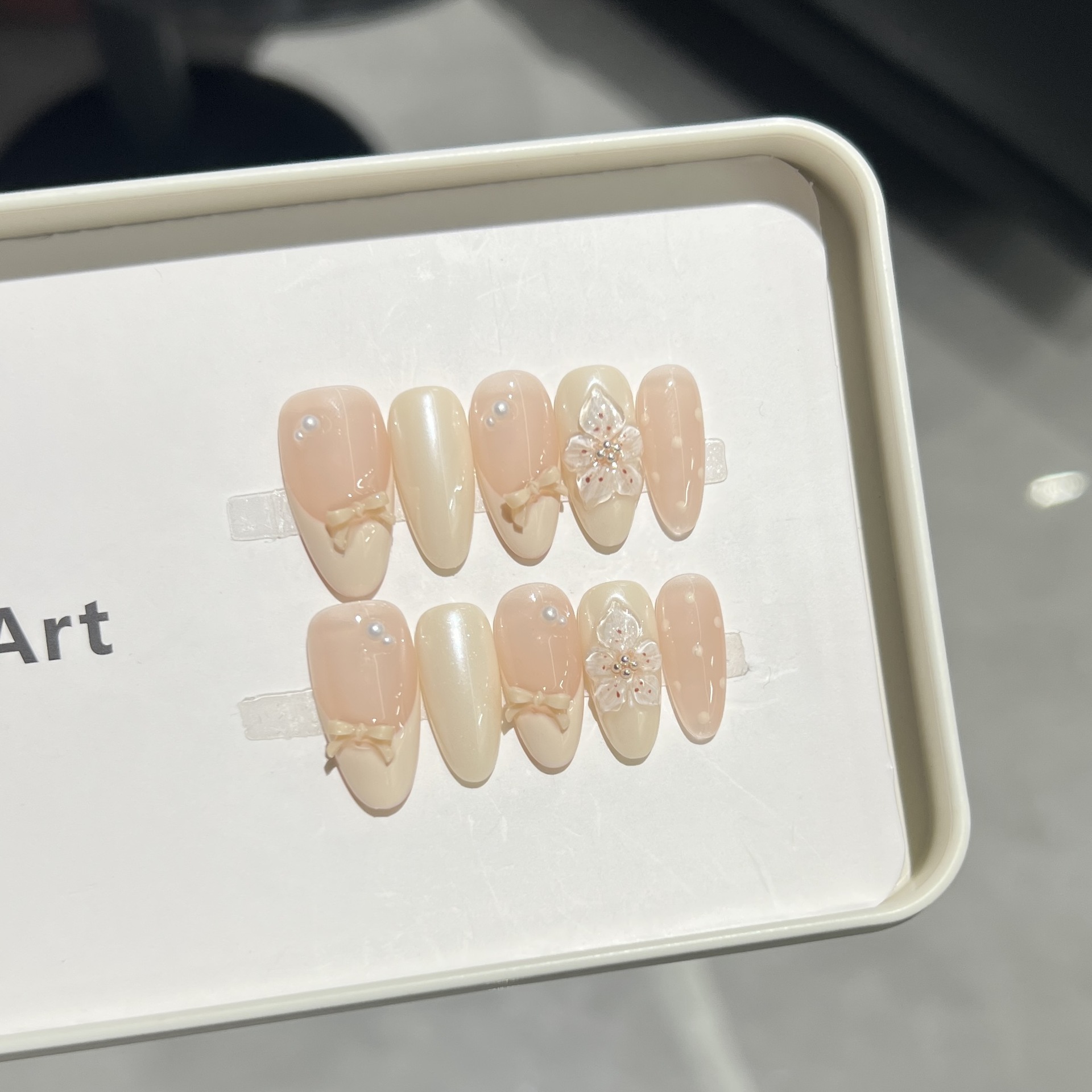 10 stuks melkachtige nude hand - Nail Art Aesthetic recensie en prijs